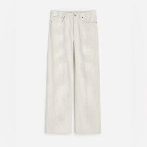 Madewell Low-Slung Baggy Jeans Size 33 Grey Railroad Stripe